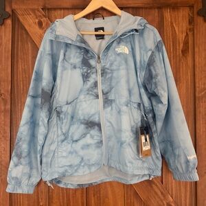 NWT The North Face Light Blue Tie-Dye Jacket Medium